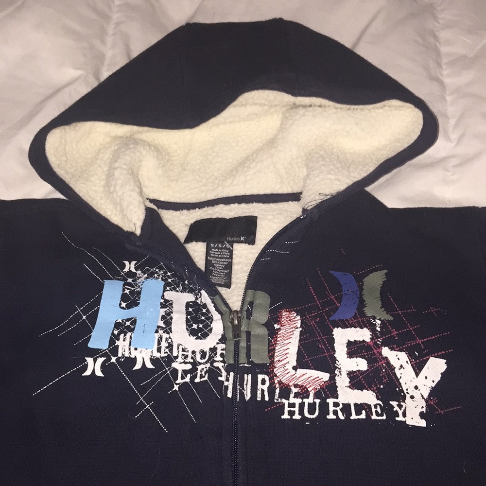 Boys zip up, fleece lined hoodie